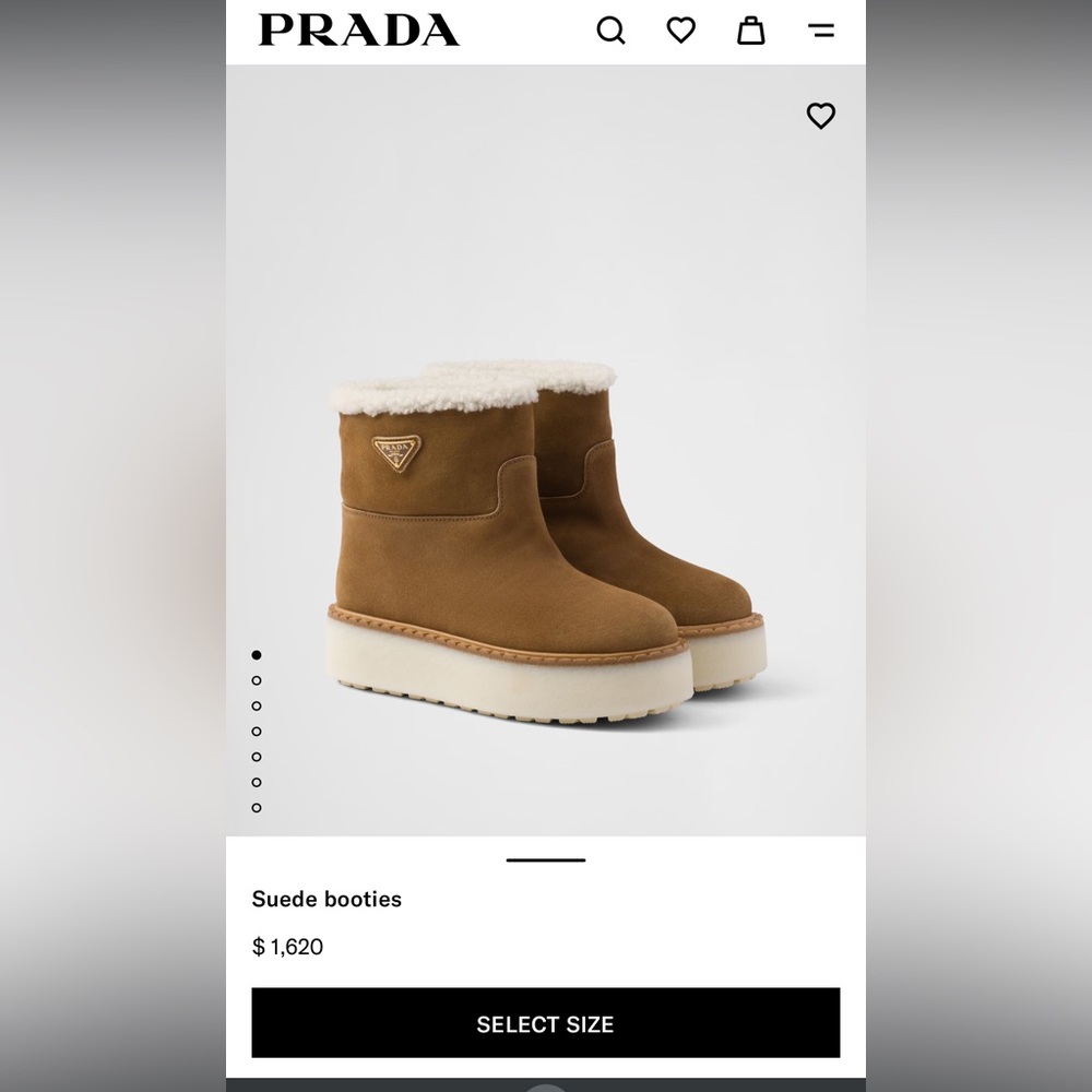 Prada Shearling Boot 40 - Picture 2 of 14